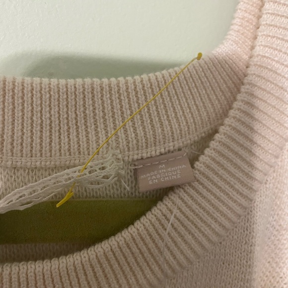 NWT Anthropologie White/Cream Knit Sweater - Picture 7 of 7